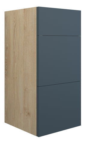 Eder 300mm Standard 3 Drawer Unit - Matt Arley Blue (Oak Cab)