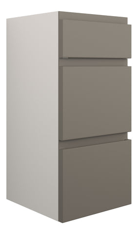 Cauvery 300mm Standard 3 Drawer Unit - Matt Stone (Grey Cab)