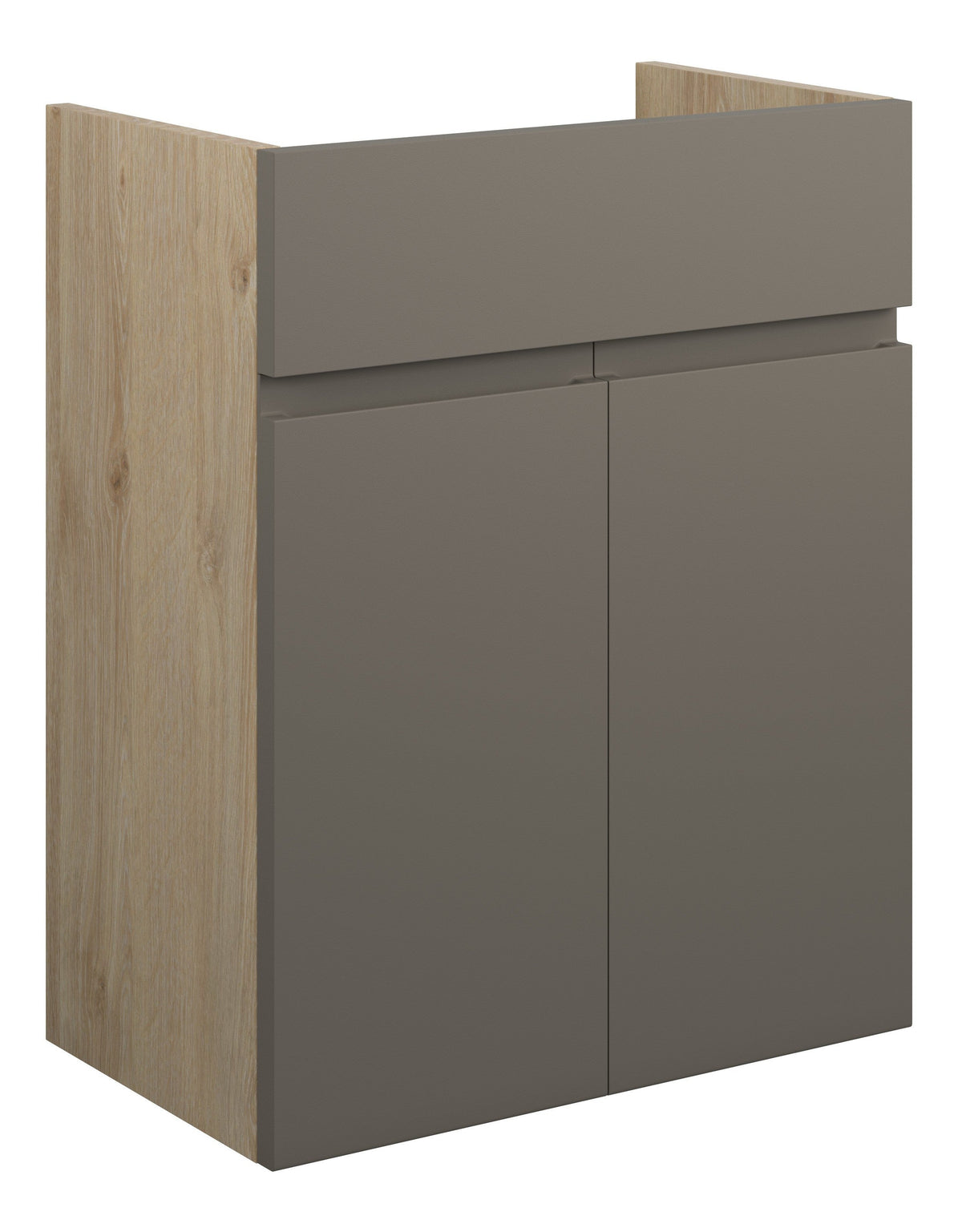 Cauvery 500mm Standard Basin Unit - Matt Stone (Oak Cab)