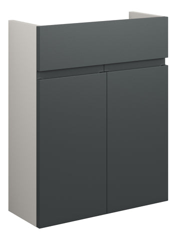 Cauvery 500mm Slim Basin Unit - Matt Graphite Grey (Grey Cab)