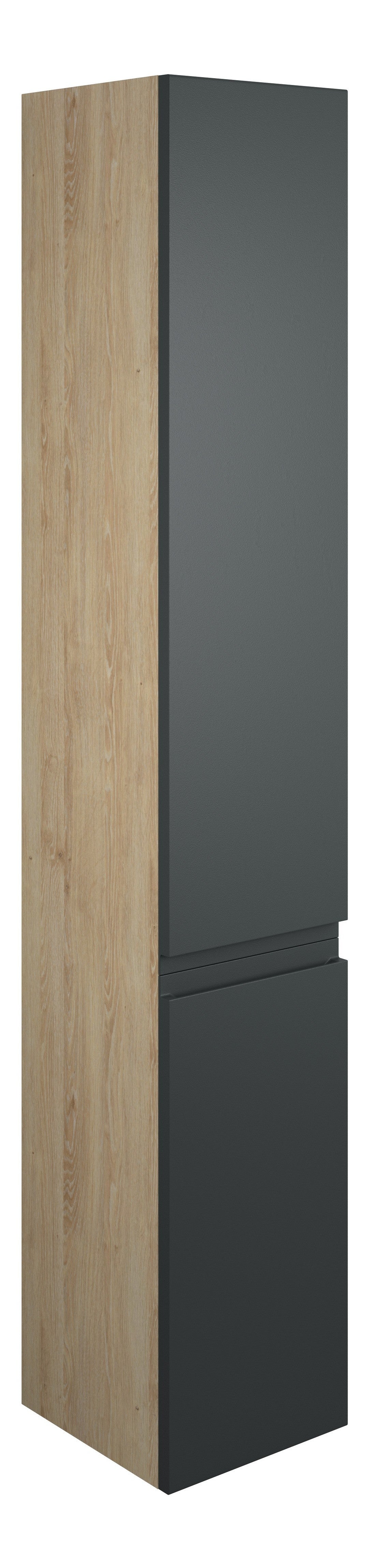 Cauvery 300mm Tall Unit - Matt Graphite Grey (Oak Cab)