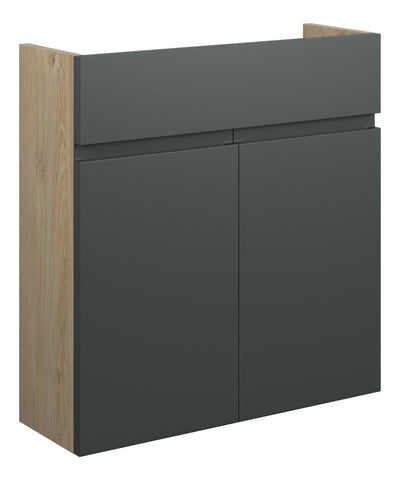 Cauvery 600mm Slim Basin Unit - Matt Graphite Grey (Oak Cab)