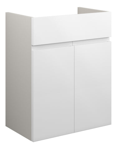 Cauvery 500mm Standard Basin Unit - White Gloss (Grey Cab)