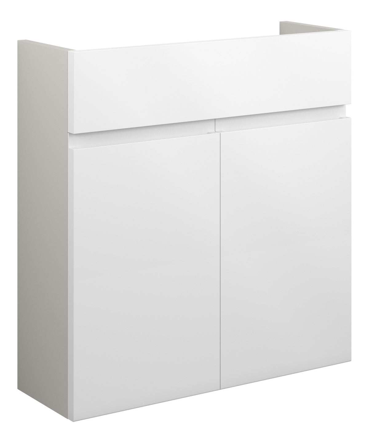 Cauvery 600mm Slim Basin Unit - White Gloss (Grey Cab)