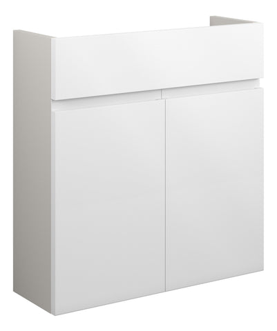 Cauvery 600mm Slim Basin Unit - White Gloss (Grey Cab)