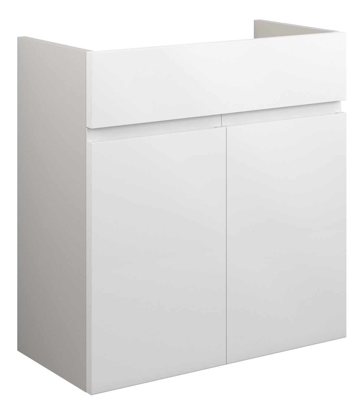 Cauvery 600mm Standard Basin Unit - White Gloss (Grey Cab)