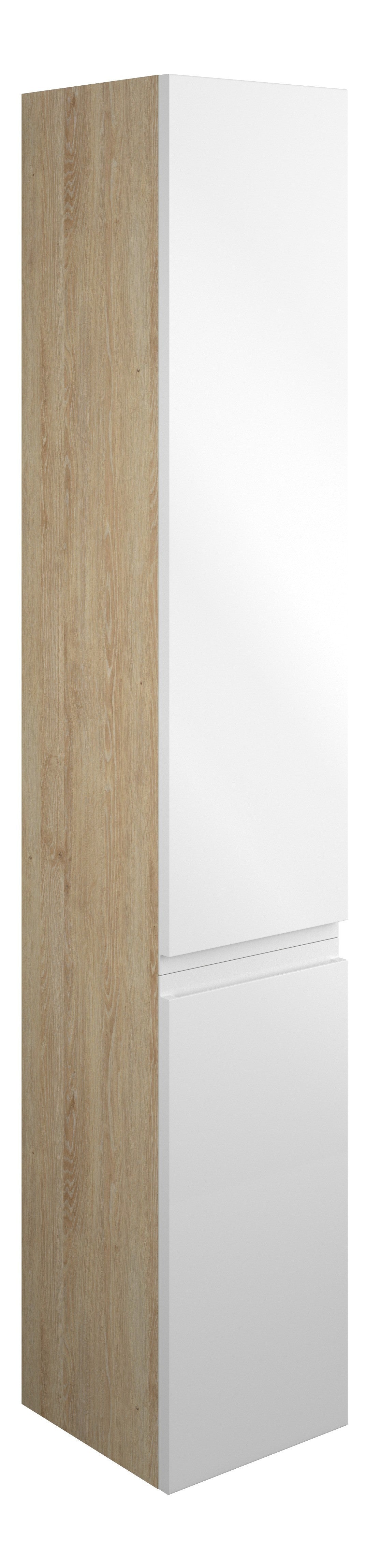 Cauvery 300mm Tall Unit - White Gloss (Oak Cab)