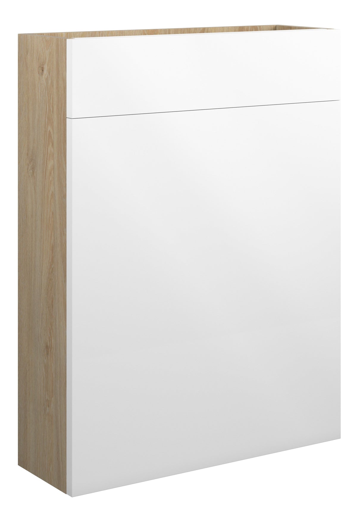 Cauvery 600mm Slim WC Unit - White Gloss (Oak Cab)