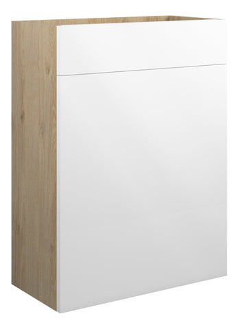 Cauvery 600mm Standard WC Unit - White Gloss (Oak Cab)