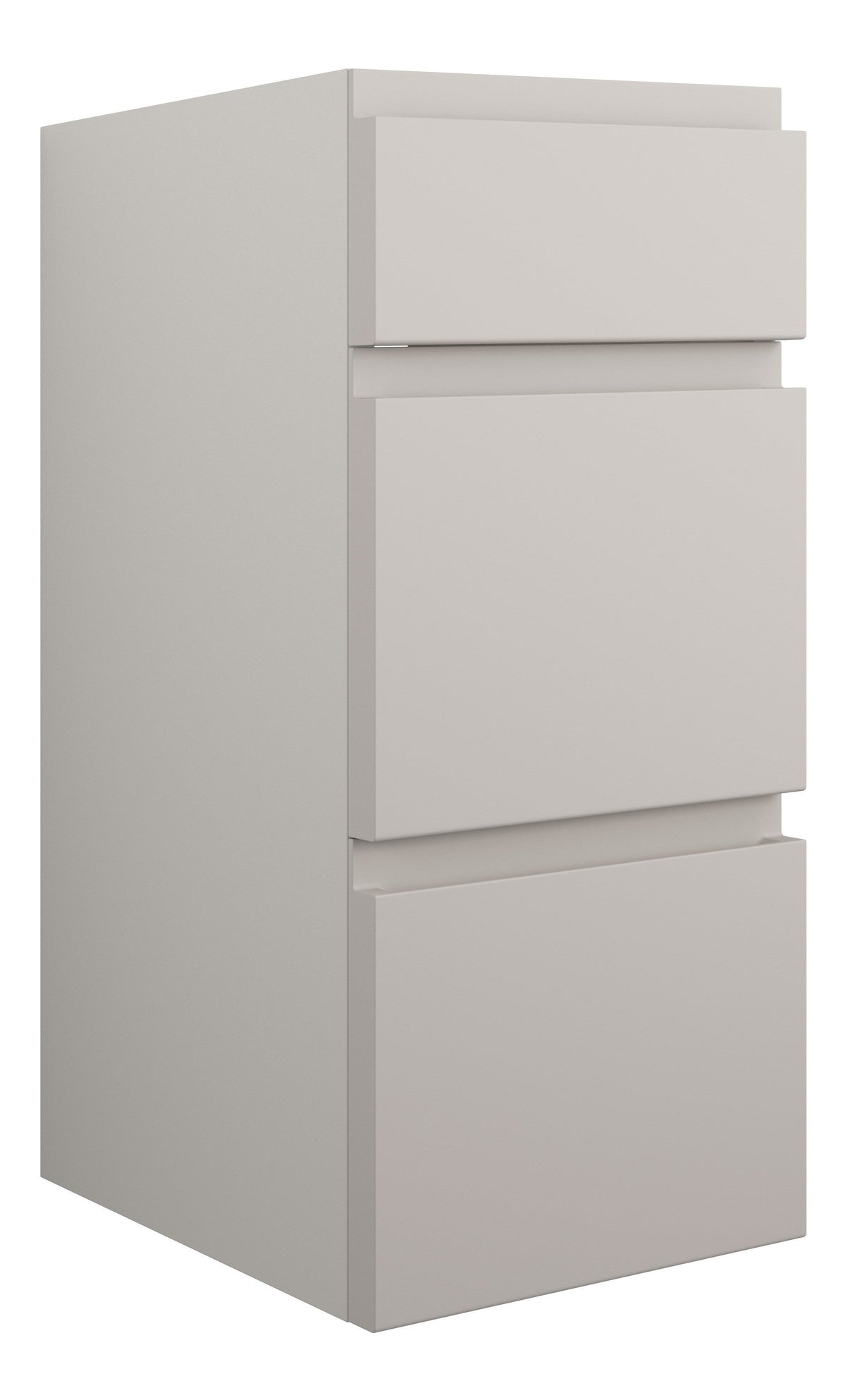 Cauvery 300mm Standard 3 Drawer Unit - Matt Dove Grey (Grey Cab)