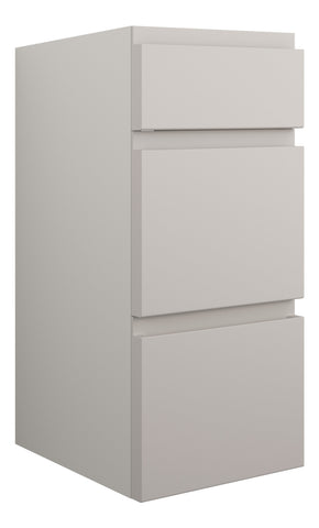 Cauvery 300mm Standard 3 Drawer Unit - Matt Dove Grey (Grey Cab)