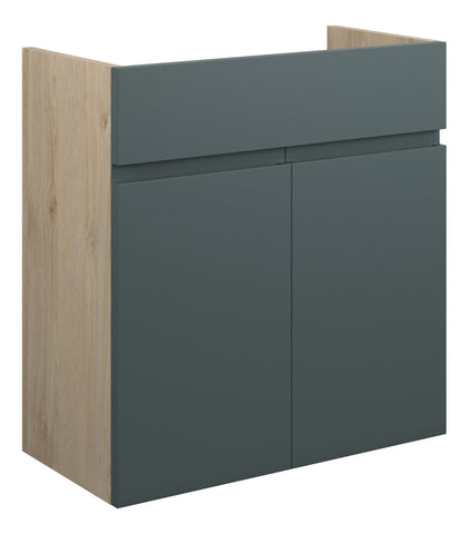 Cauvery 600mm Standard Basin Unit - Matt Green Camo (Oak Cab)