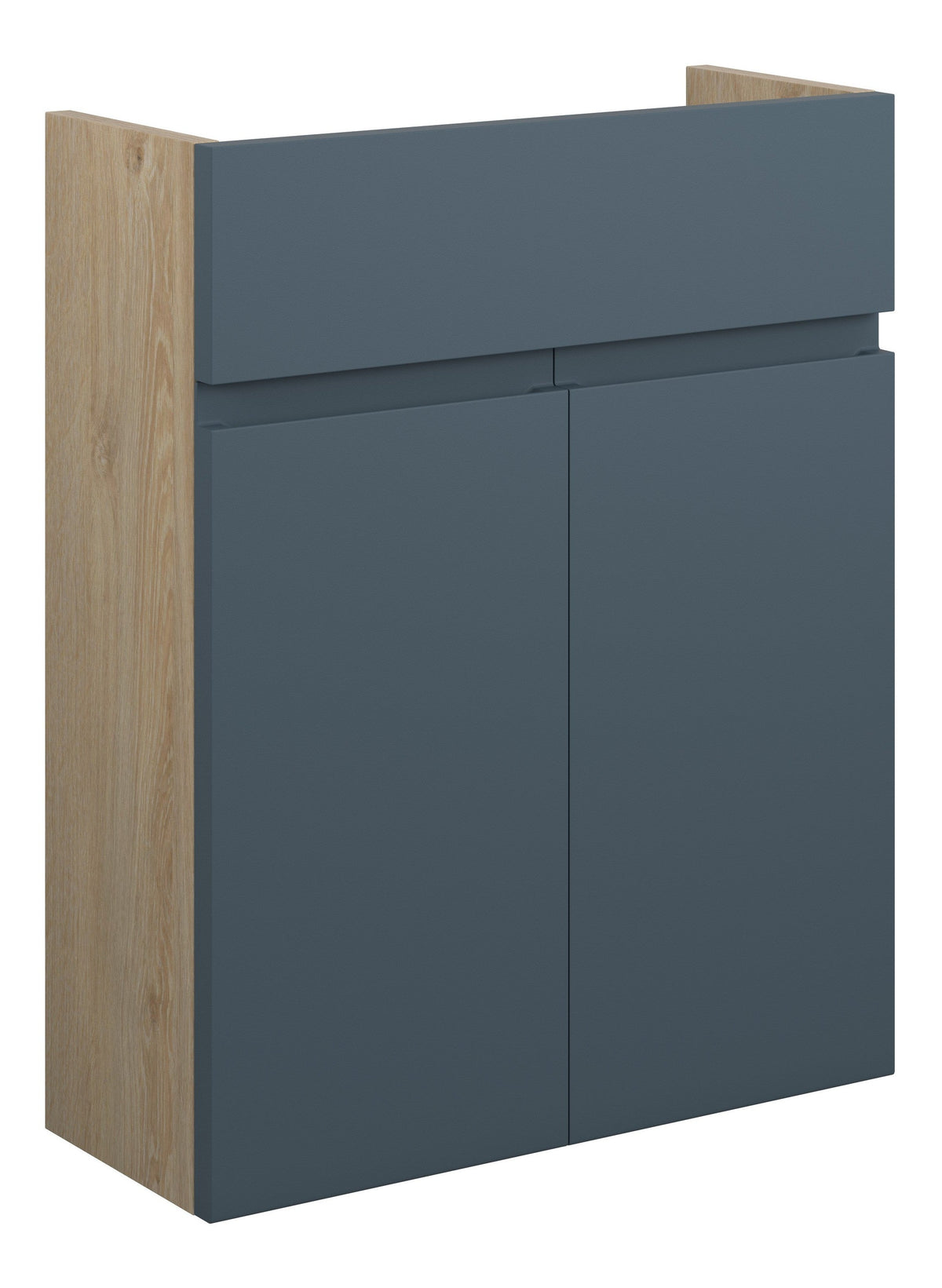 Cauvery 500mm Slim Basin Unit - Matt Arley Blue (Oak Cab)