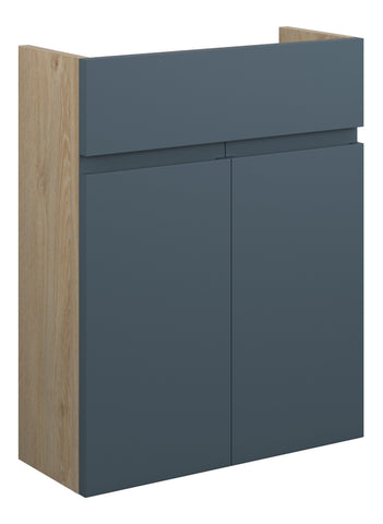 Cauvery 500mm Slim Basin Unit - Matt Arley Blue (Oak Cab)