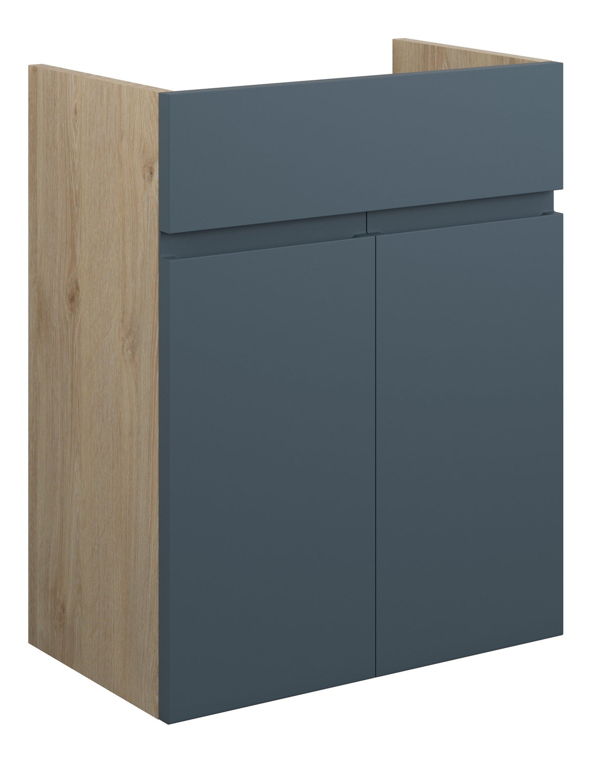 Cauvery 500mm Standard Basin Unit - Matt Arley Blue (Oak Cab)
