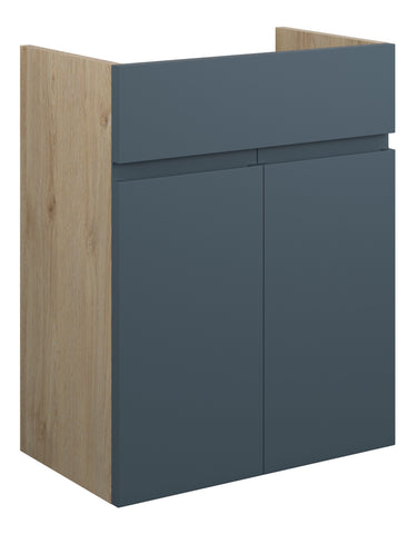 Cauvery 500mm Standard Basin Unit - Matt Arley Blue (Oak Cab)