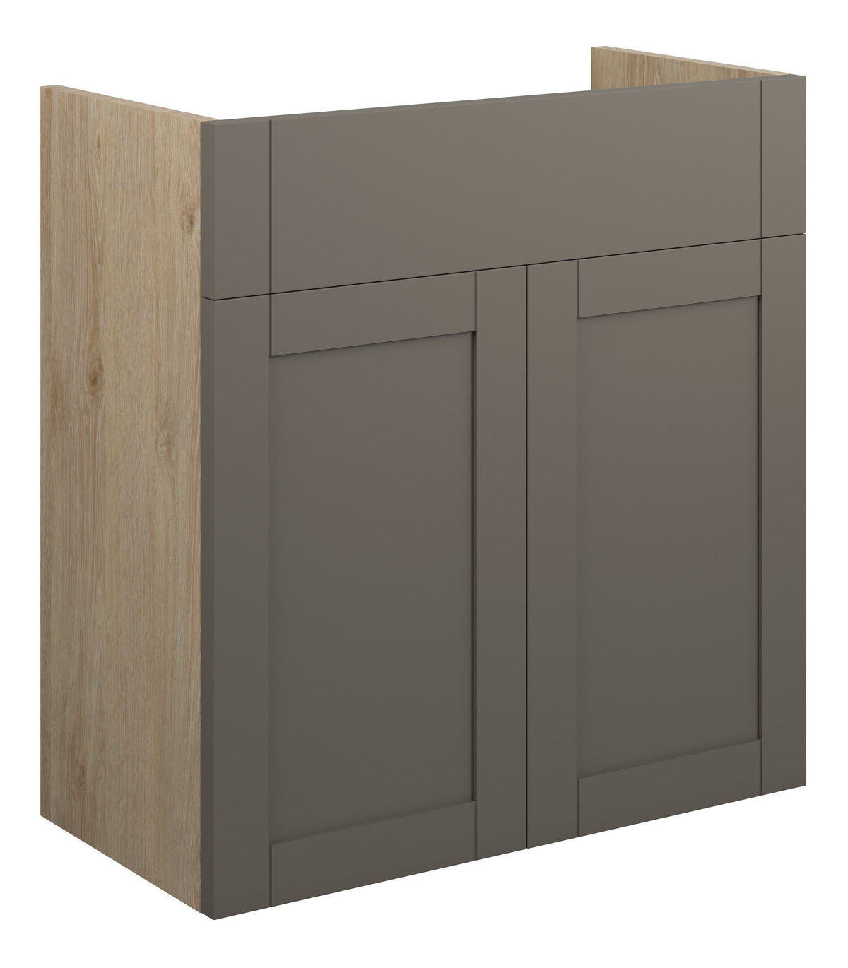 Abakan 600mm Standard Basin Unit - Matt Stone (Oak Cab)
