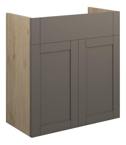 Abakan 600mm Standard Basin Unit - Matt Stone (Oak Cab)