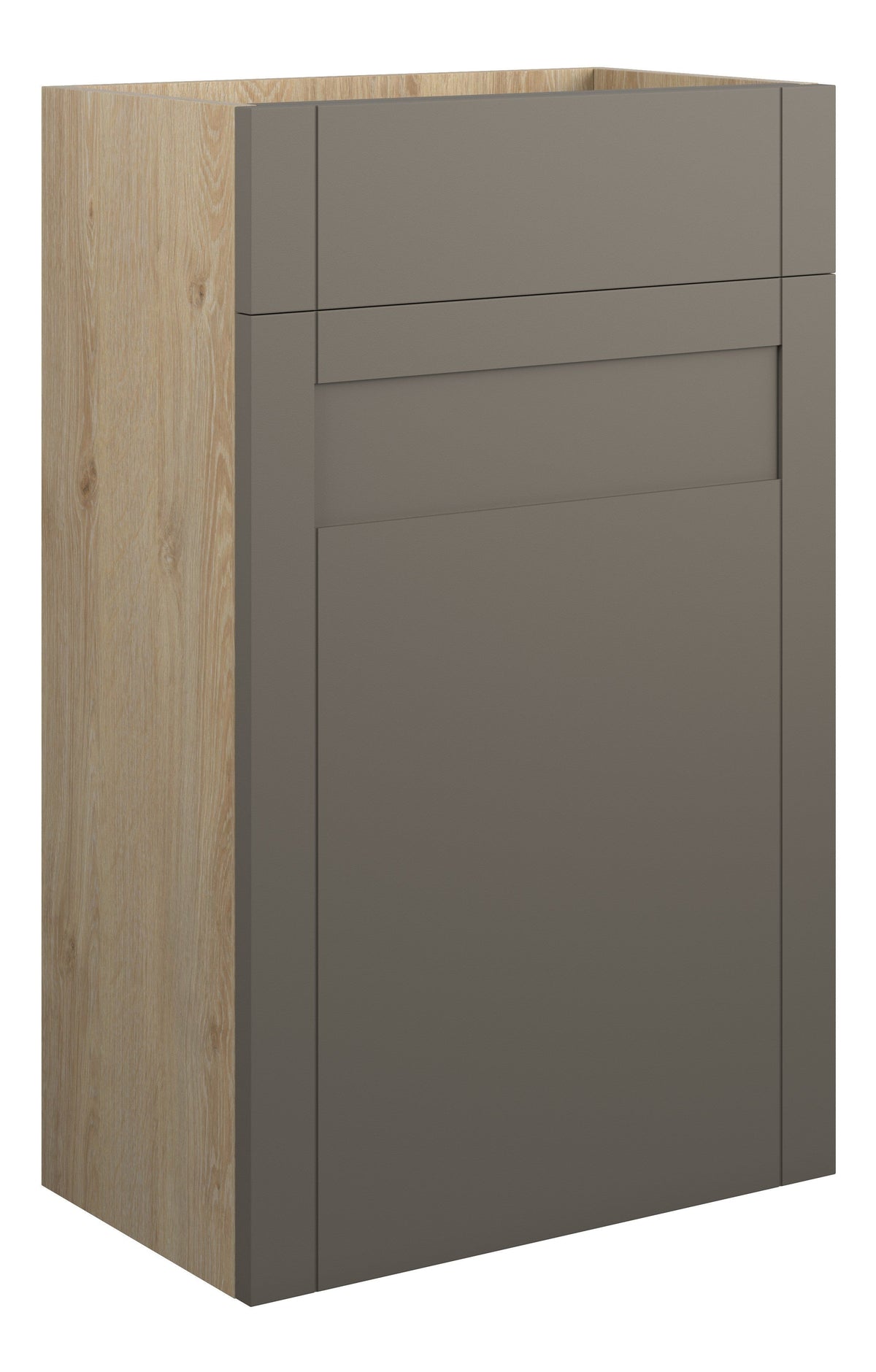 Abakan 500mm Standard WC Unit - Matt Stone (Oak Cab)