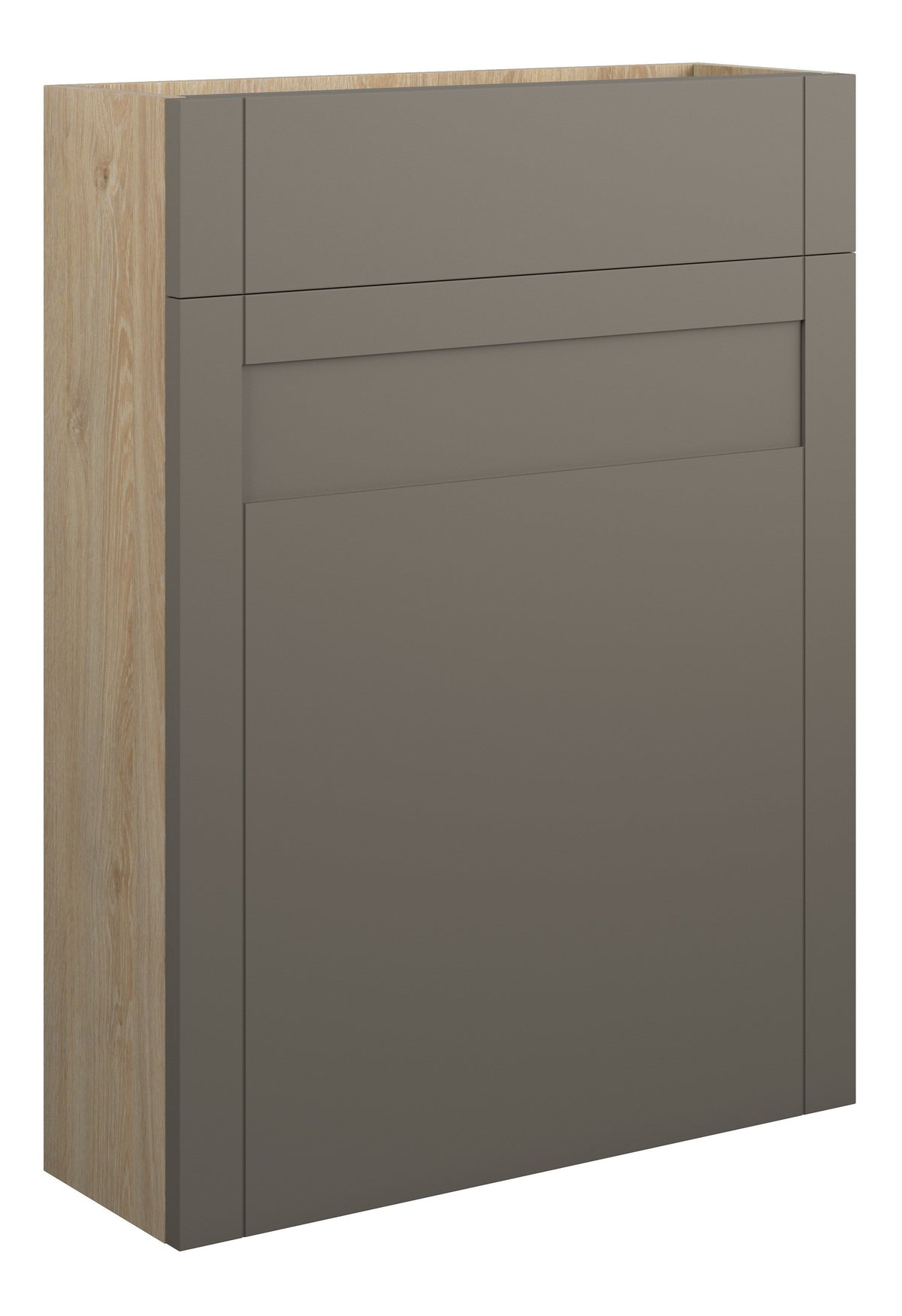 Abakan 600mm Slim WC Unit - Matt Stone (Oak Cab)