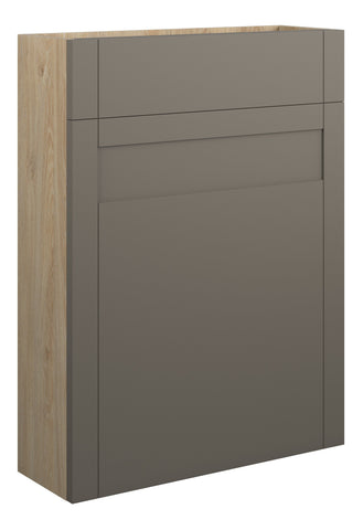 Abakan 600mm Slim WC Unit - Matt Stone (Oak Cab)
