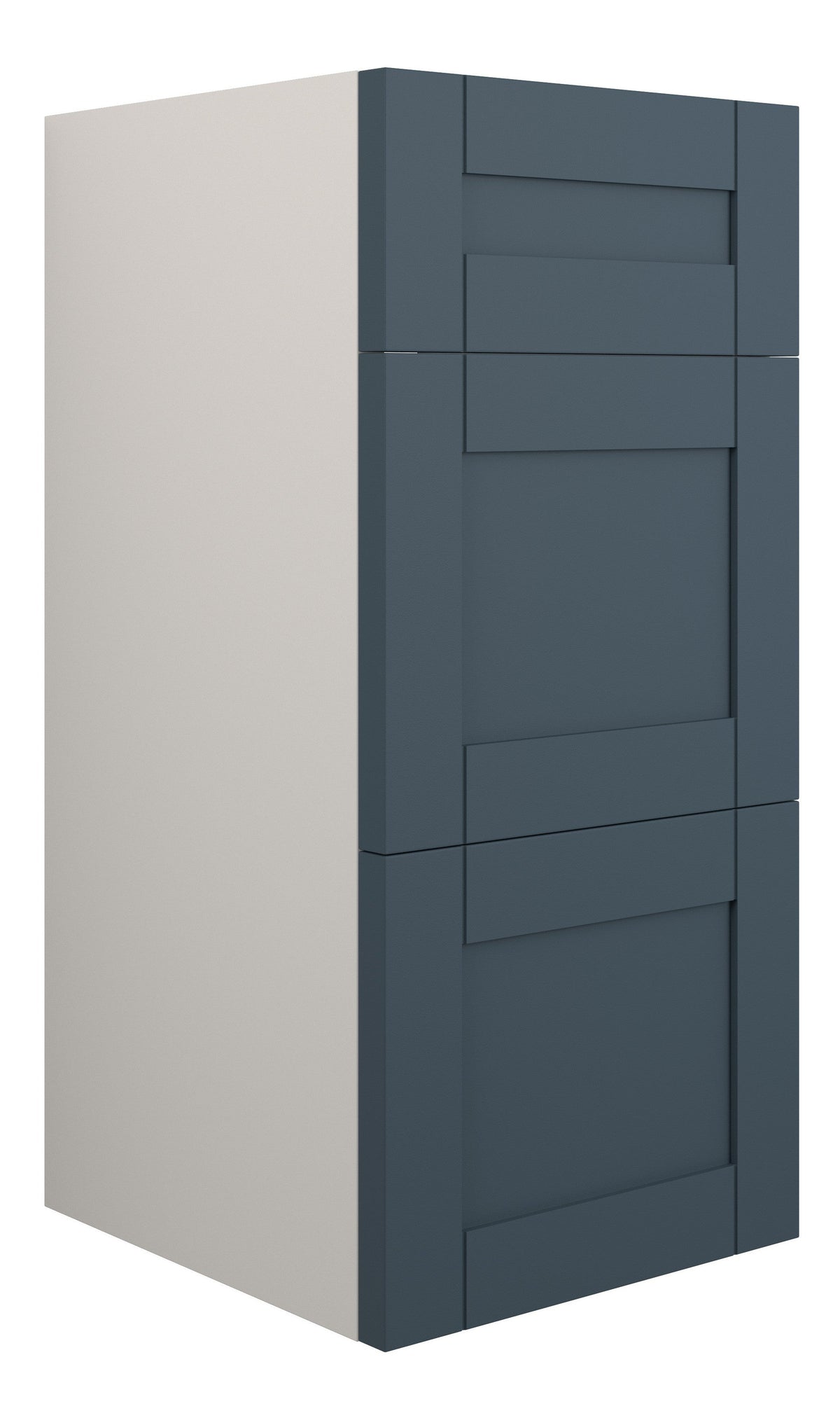 Abakan 300mm Standard 3 Drawer Unit - Matt Arley Blue (Grey Cab)