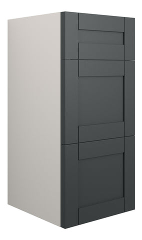 Abakan 300mm Standard 3 Drawer Unit - Matt Graphite Grey (Grey Cab)
