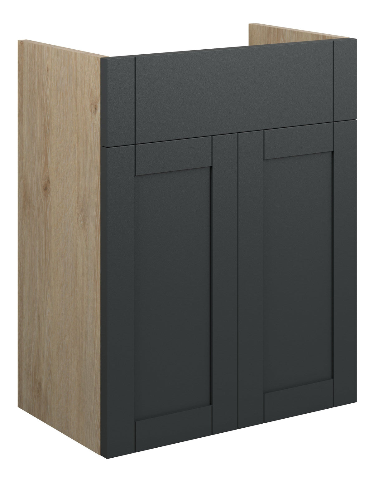 Abakan 500mm Standard Basin Unit - Matt Graphite Grey (Oak Cab)
