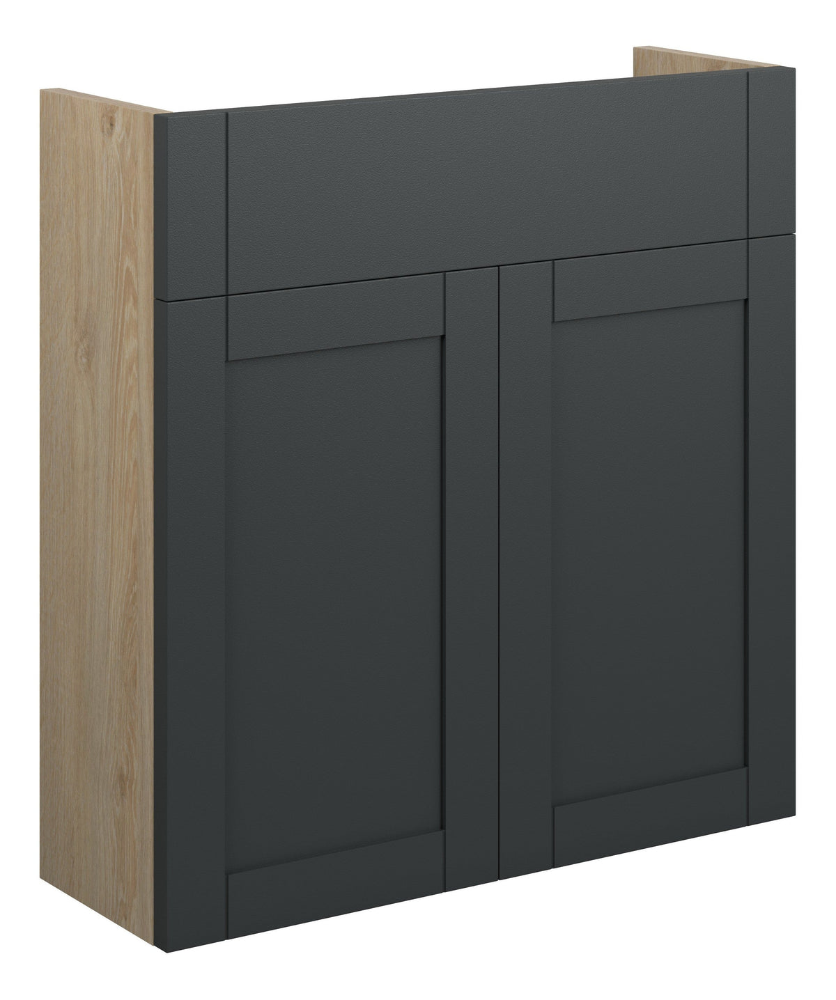 Abakan 600mm Slim Basin Unit - Matt Graphite Grey (Oak Cab)