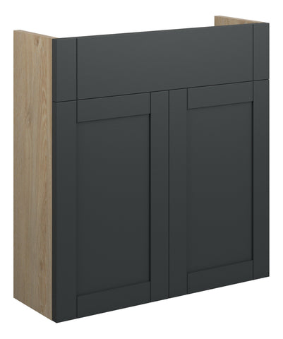 Abakan 600mm Slim Basin Unit - Matt Graphite Grey (Oak Cab)