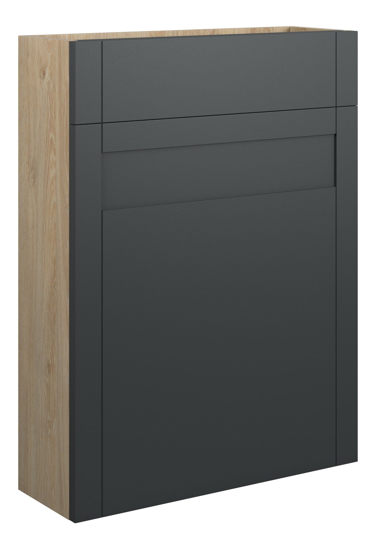 Abakan 600mm Slim WC Unit - Matt Graphite Grey (Oak Cab)