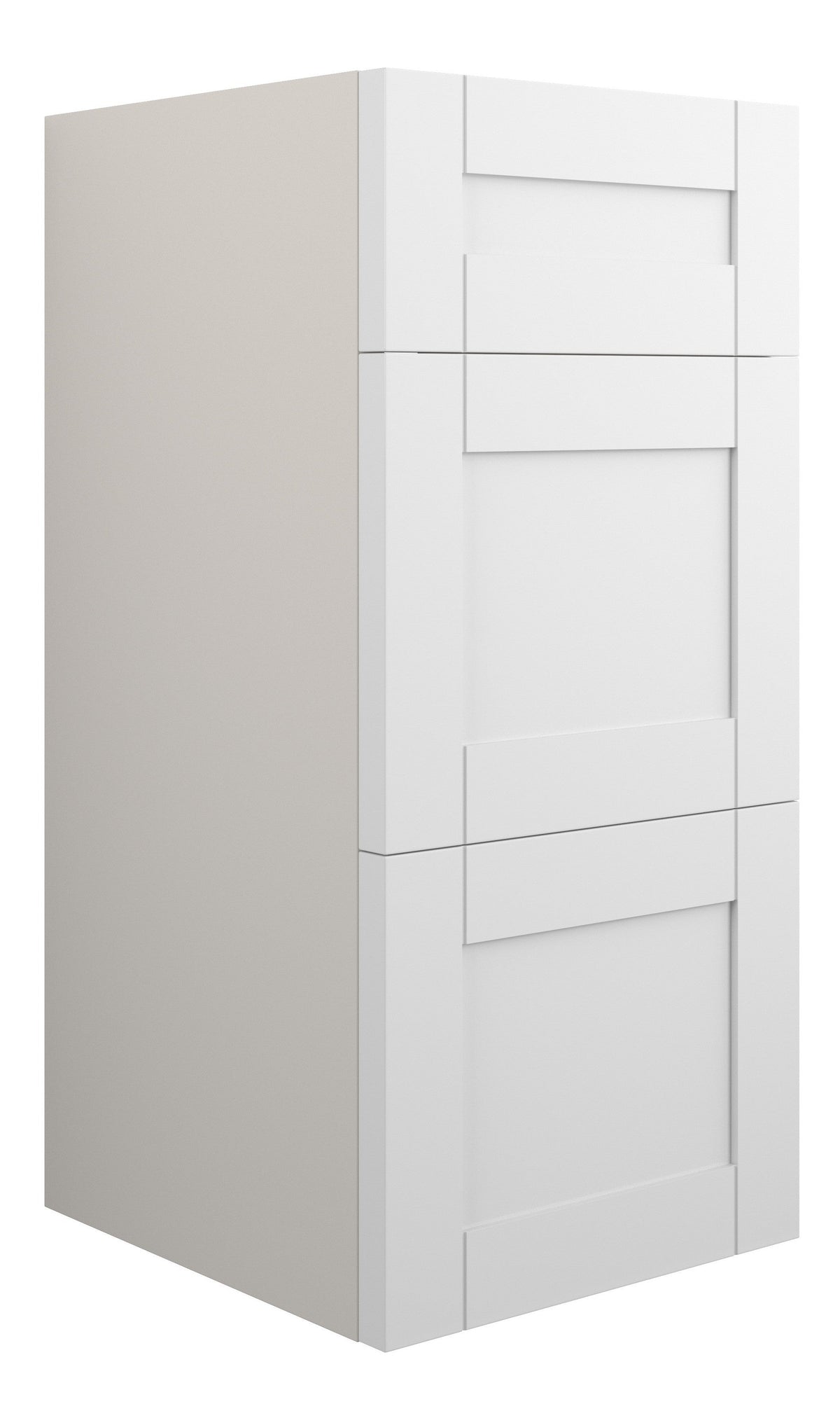 Abakan 300mm Standard 3 Drawer Unit - Matt White (Grey Cab)