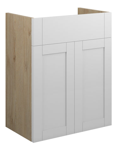 Abakan 500mm Standard Basin Unit - Matt White (Oak Cab)