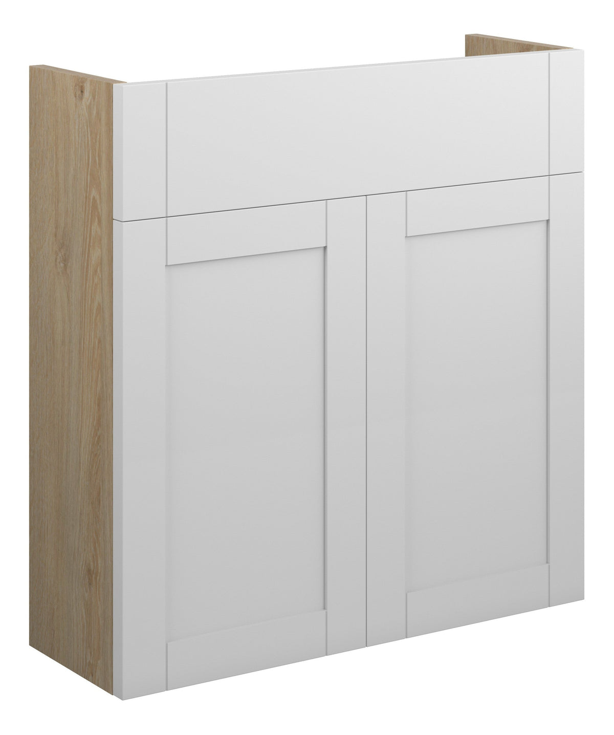 Abakan 600mm Slim Basin Unit - Matt White (Oak Cab)