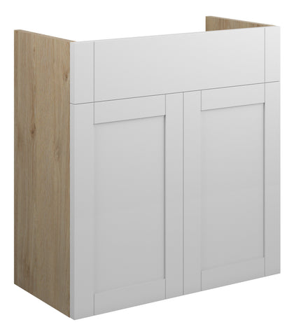 Abakan 600mm Standard Basin Unit - Matt White (Oak Cab)