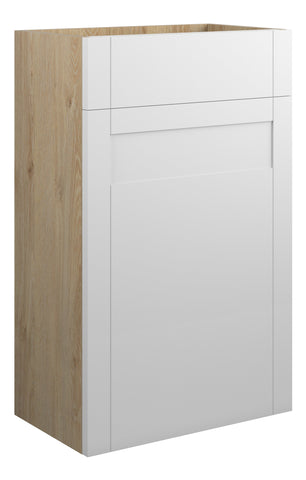 Abakan 500mm Standard WC Unit - Matt White (Oak Cab)