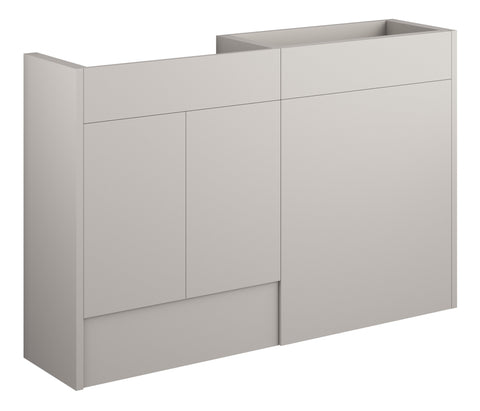 Eder 1236mm Standard Basin & WC Unit Pack - Matt Dove Grey (Oak Cab)