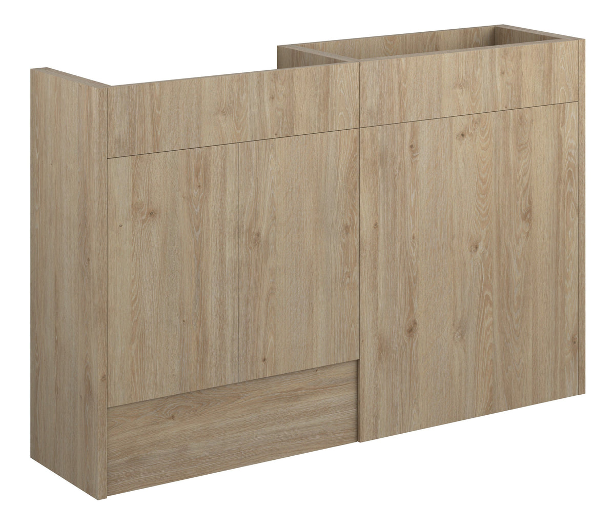 Eder 1236mm Standard Basin & WC Unit Pack - Havana Oak (Oak Cab)