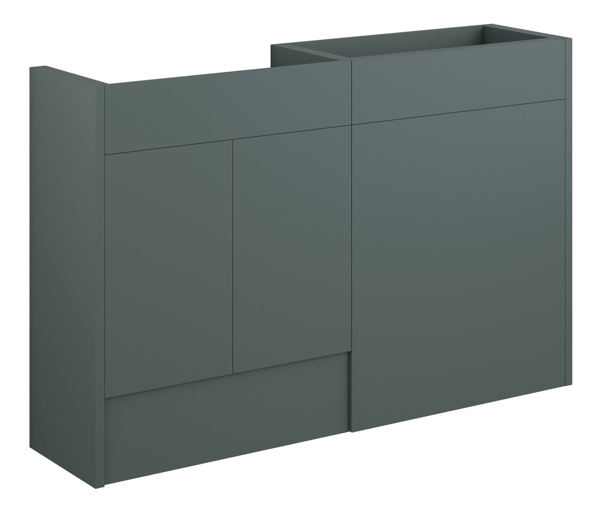 Eder 1236mm Standard Basin & WC Unit Pack - Matt Green (Oak Cab)