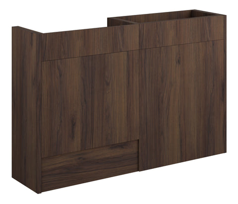 Eder 1236mm Standard Basin & WC Unit Pack - Warm Walnut (Oak Cab)