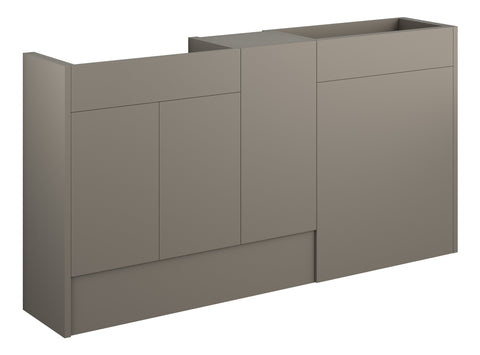 Eder 1536mm Standard Basin  WC & 1 Door Unit Pack - Matt Stone (Oak Cab)