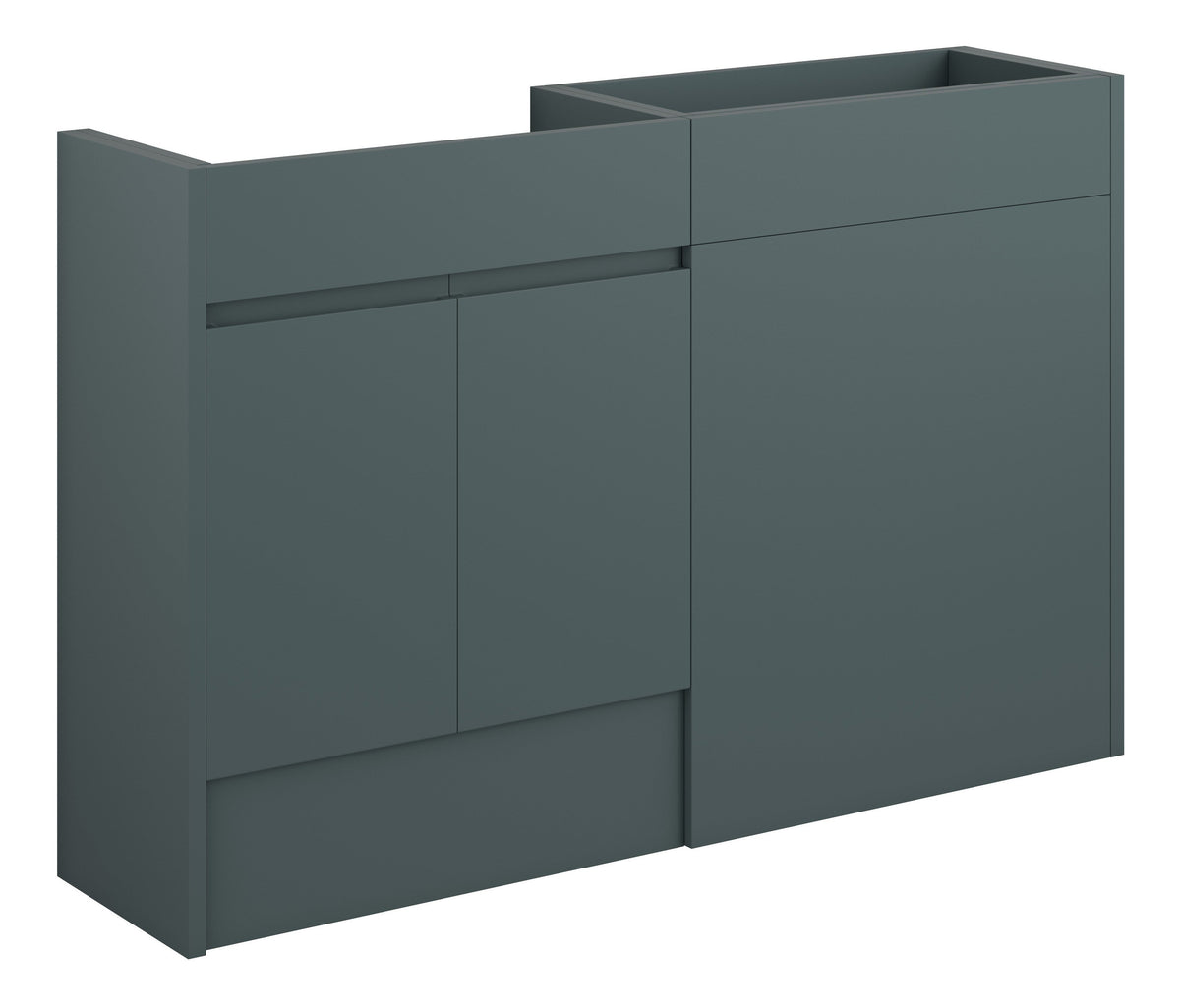 Cauvery 1236mm Standard Basin & WC Unit Pack - Matt Green Camo (Grey Cab)