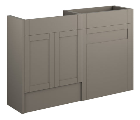 Abakan 1236mm Standard Basin & WC Unit Pack - Matt Stone (Oak Cab)