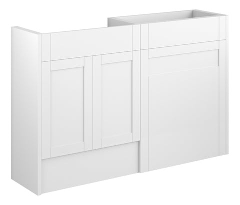 Abakan 1236mm Standard Basin & WC Unit Pack - Matt White (Grey Cab)