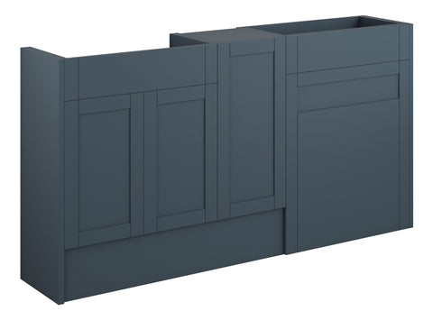 Abakan 1536mm Standard Basin  WC & 1 Door Unit Pack - Matt Arley Blue (Grey Cab)