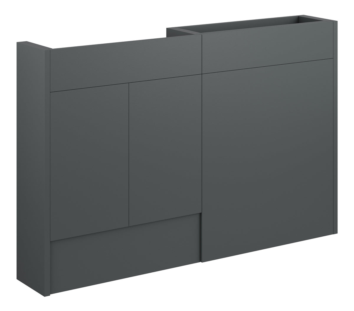 Eder 1236mm Slim Basin & WC Unit Pack - Matt Graphite Grey (Oak Cab)