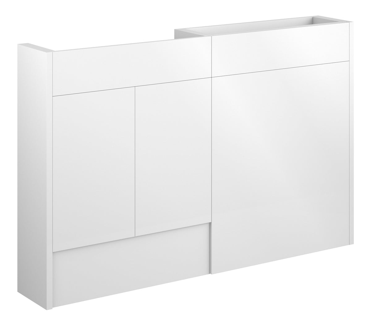 Eder 1236mm Slim Basin & WC Unit Pack - White Gloss (Oak Cab)