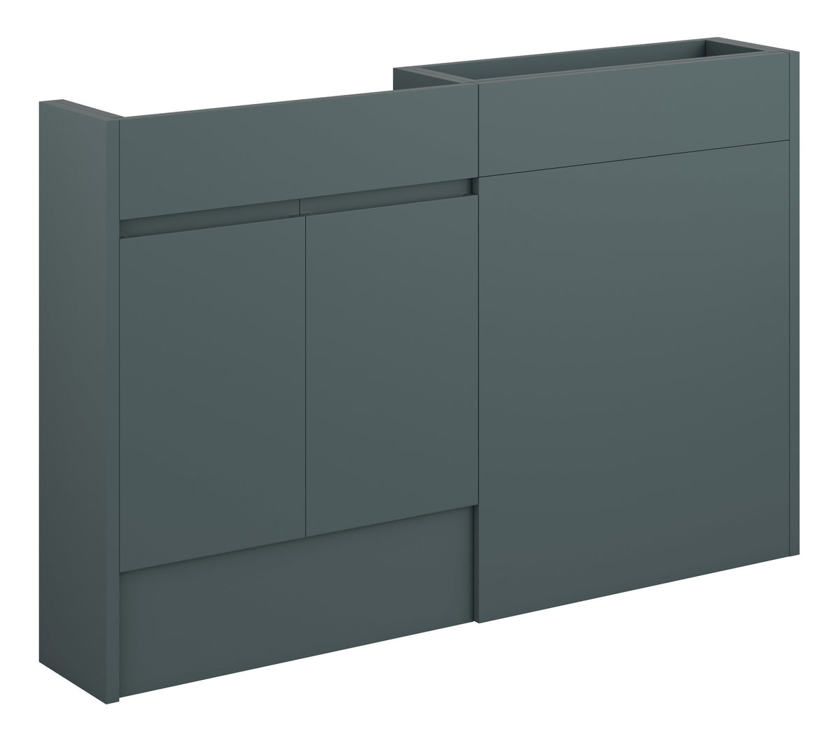 Cauvery 1236mm Slim Basin & WC Unit Pack - Matt Green Camo (Grey Cab)