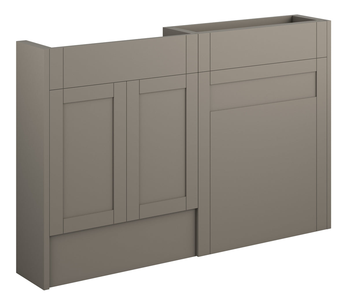 Abakan 1236mm Slim Basin & WC Unit Pack - Matt Stone (Grey Cab)