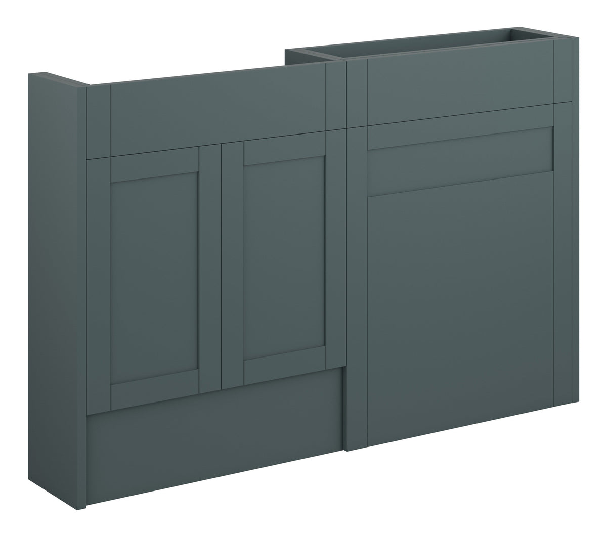Abakan 1236mm Slim Basin & WC Unit Pack - Matt Green Camo (Grey Cab)